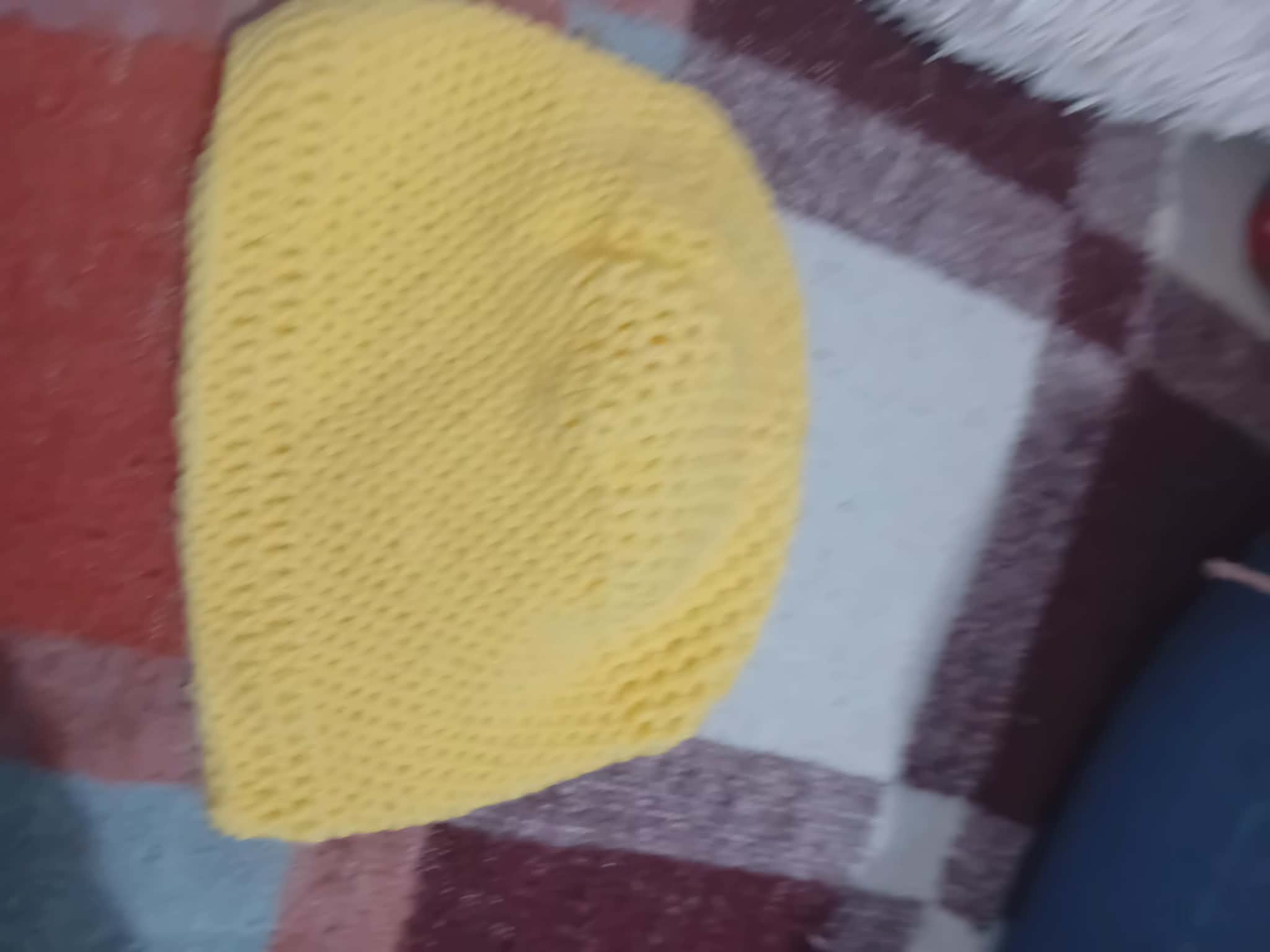 Handmade Yellow Crochet Beanie