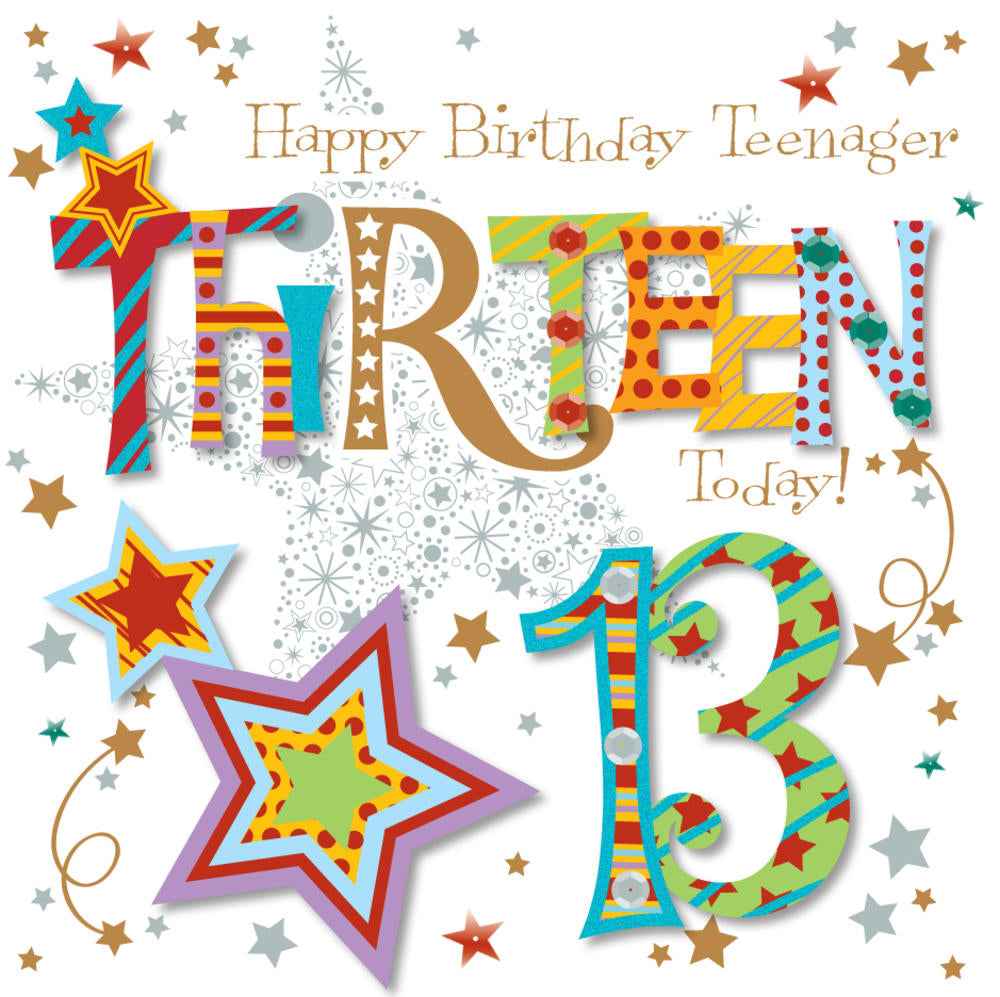 Happy 13th Birthday Card – Welcome to the Teen Years!" - Gozo Thrift Shop