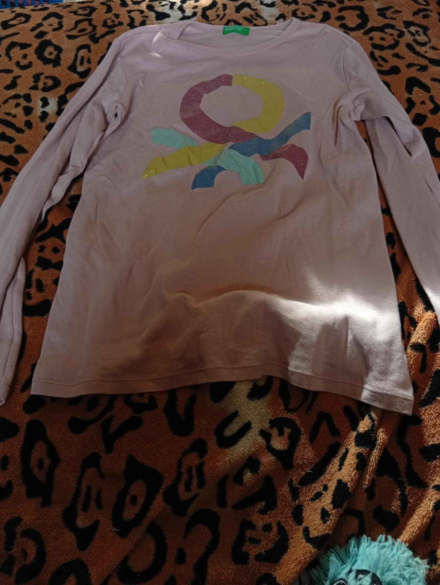 Pastel Glitter Bow Kids Long Sleeve Tee