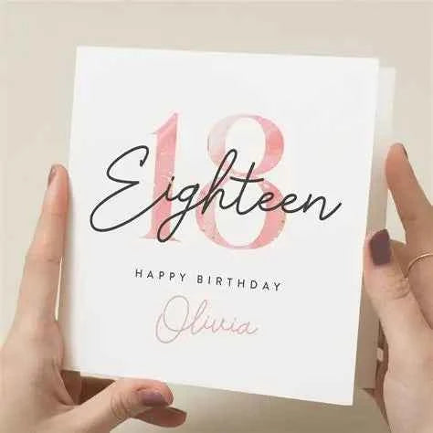 Happy 18th Birthday Card – Celebrate the Big Milestone" - Gozo Thrift Shop