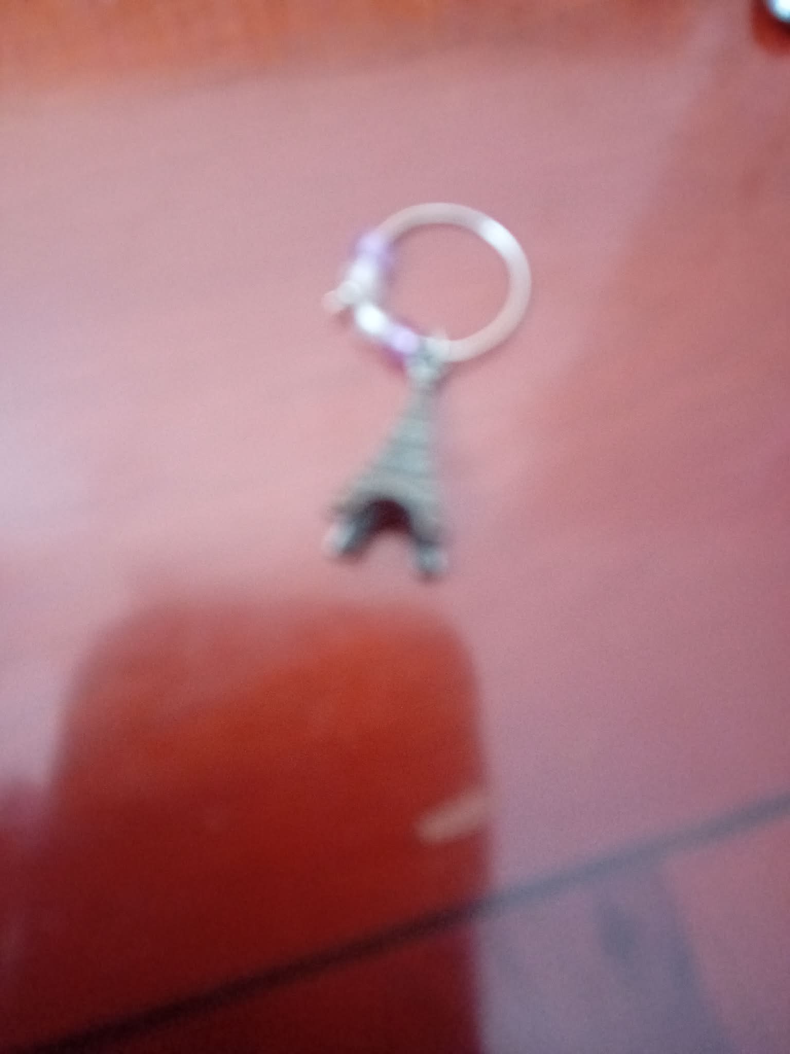 Paris Charm Keychain – Eiffel Tower & Beads