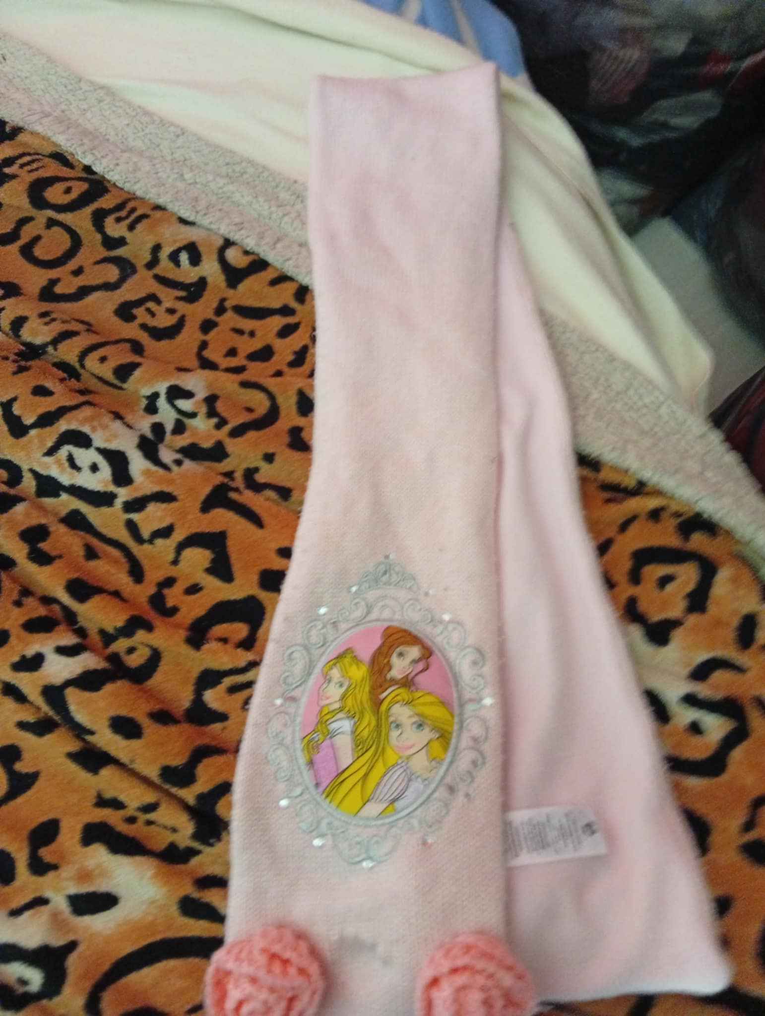 Soft Pink Princess Pom‑Pom Scarf