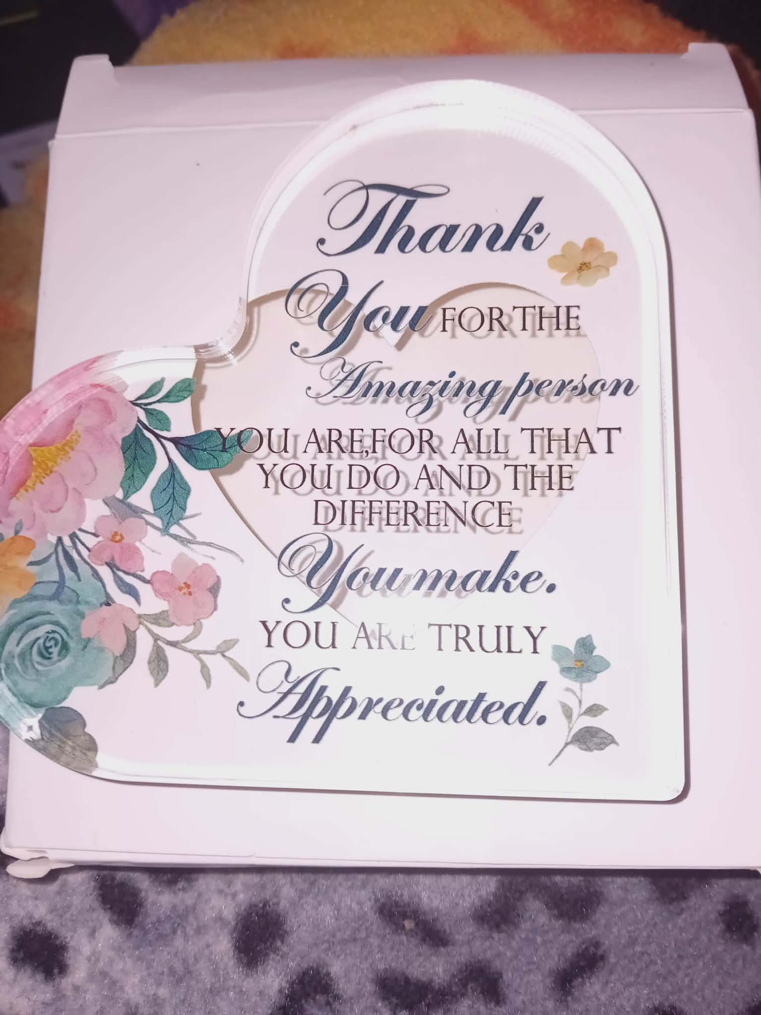 Floral Heartfelt Appreciation Plaque