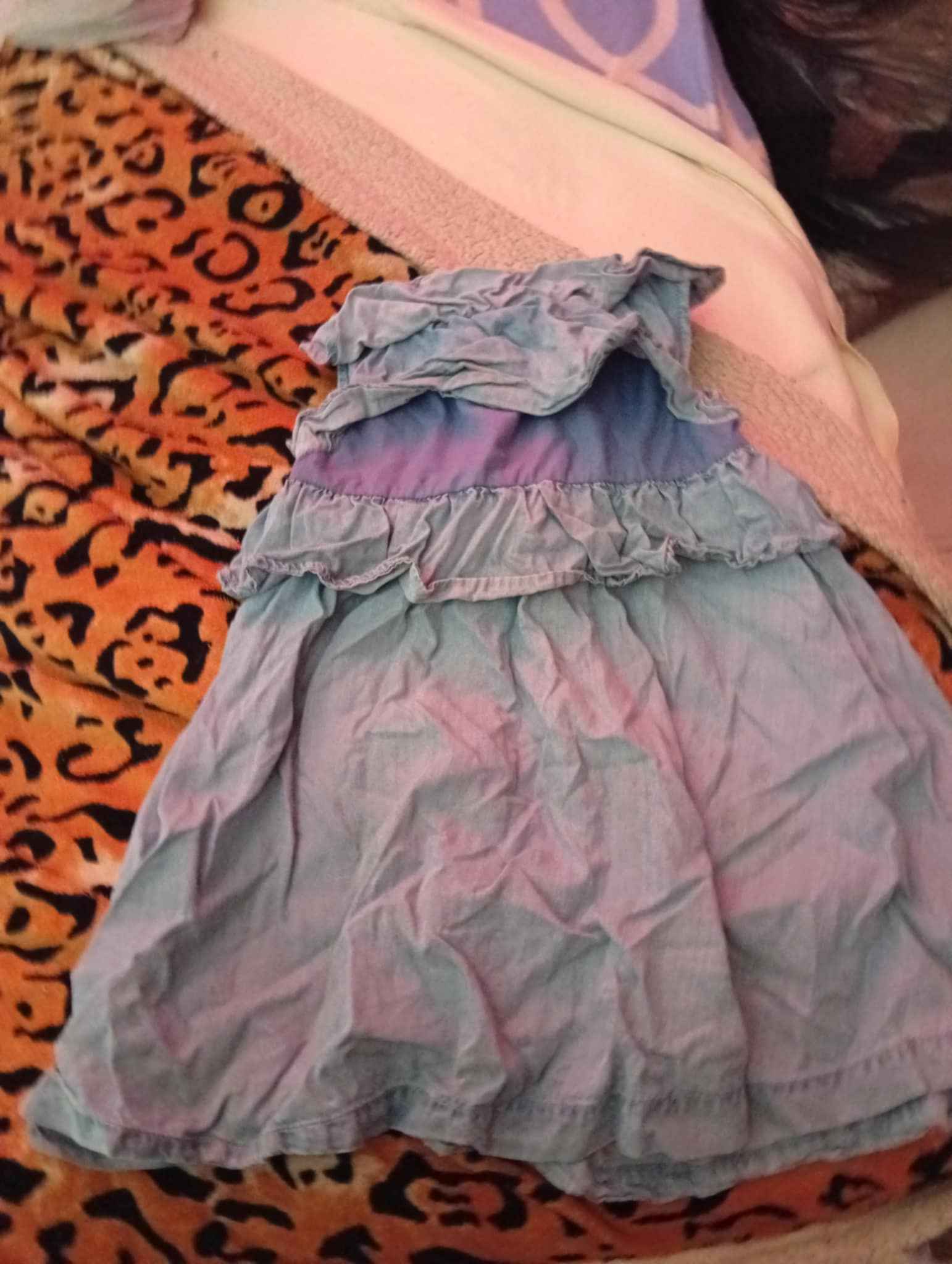 Ombre Ruffle Denim‑Pink Summer Dress – Girls’ Boutique Style