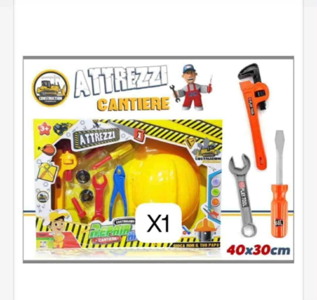 Children’s Construction Tool Set – Hard Hat & Tools