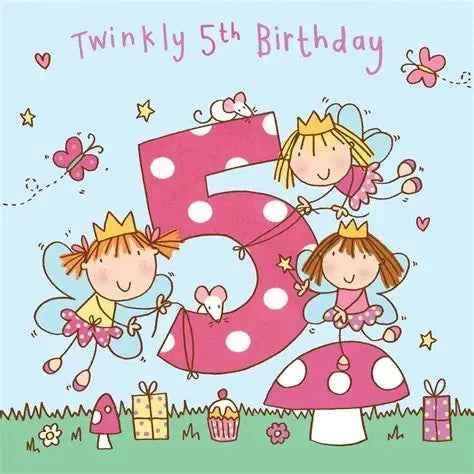 Happy 5th Birthday Card – Celebrate Five Years of Joy!" - Gozo Thrift Shop