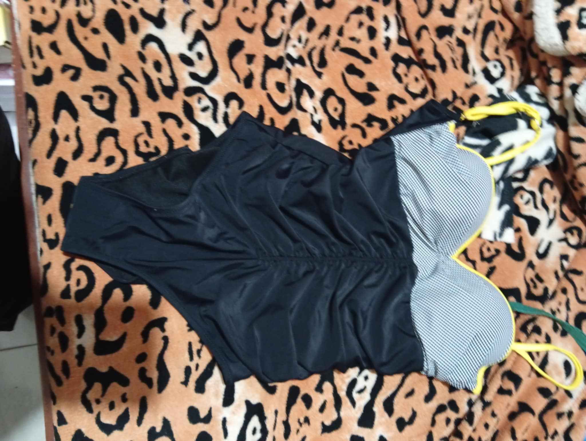 Striped & Ruched One-Piece Swimsuit