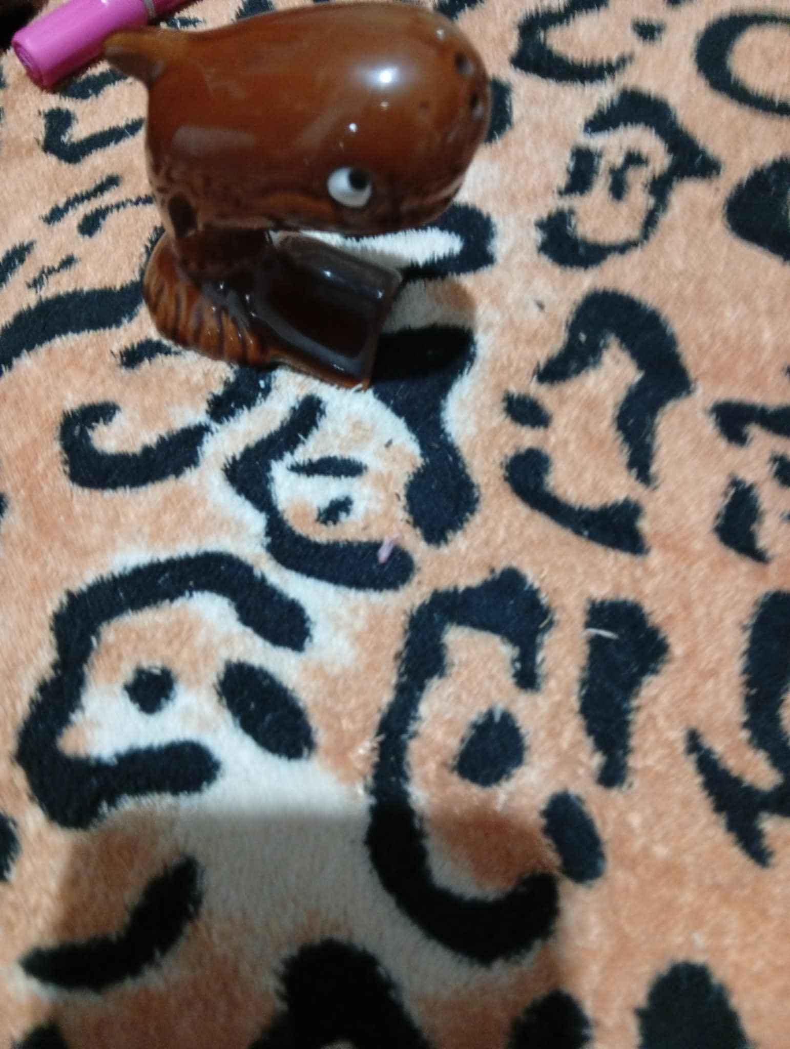 Ceramic Whale Figurine – Brown Mini Decor Piece