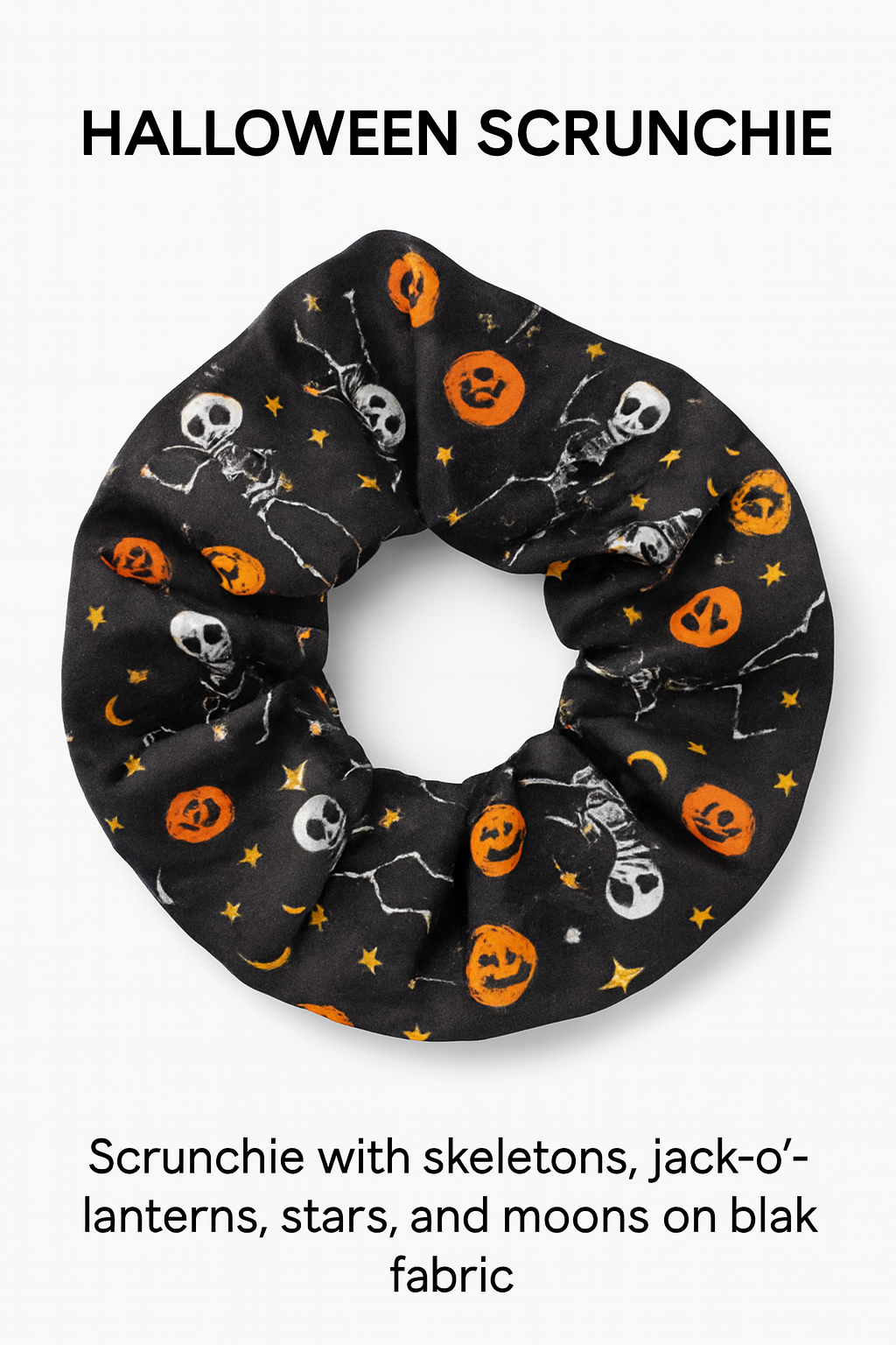 Spooky Skeleton Scrunchie – Halloween Edition