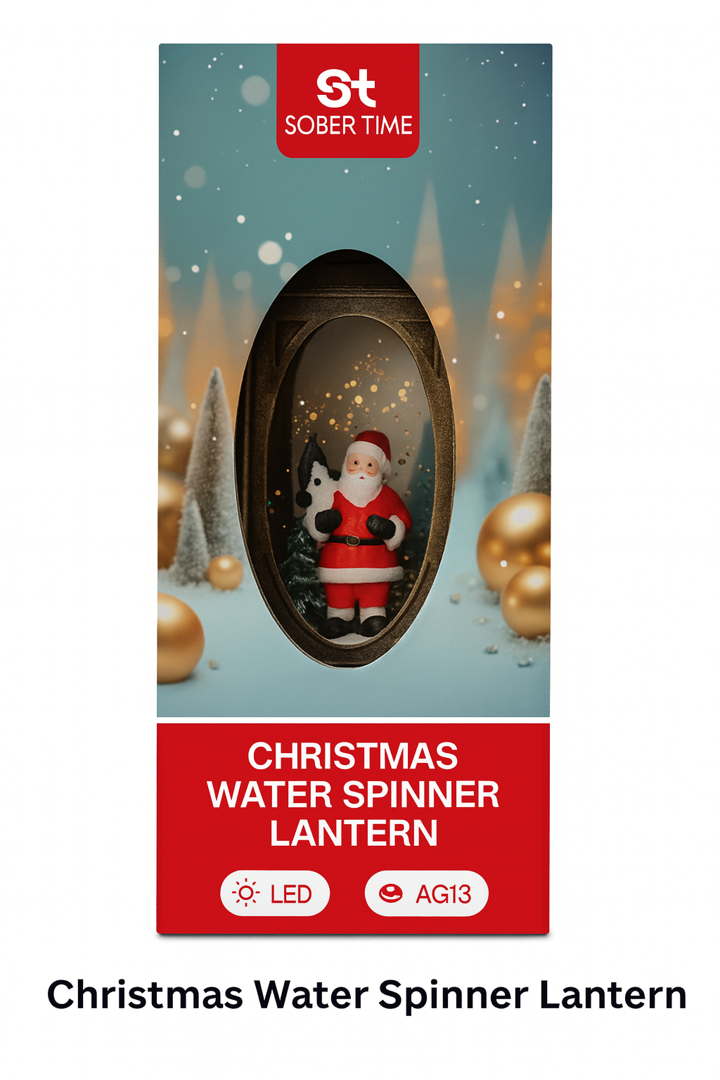 Christmas Water Spinner Lantern – Hanging LED Decoration