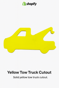 Yellow Tow Truck Cutout – Foam Silhouette