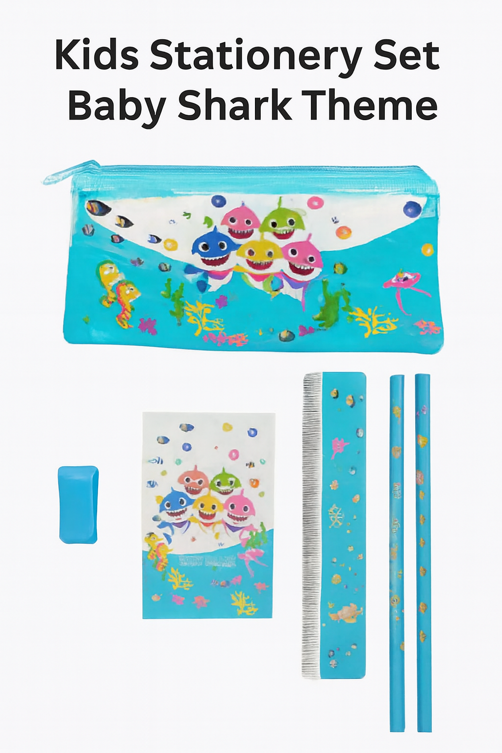 Baby Shark Stationery Set – Ocean Adventure Edition