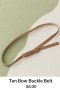 Tan Bow Buckle Strap – Soft Elegance with a Twist