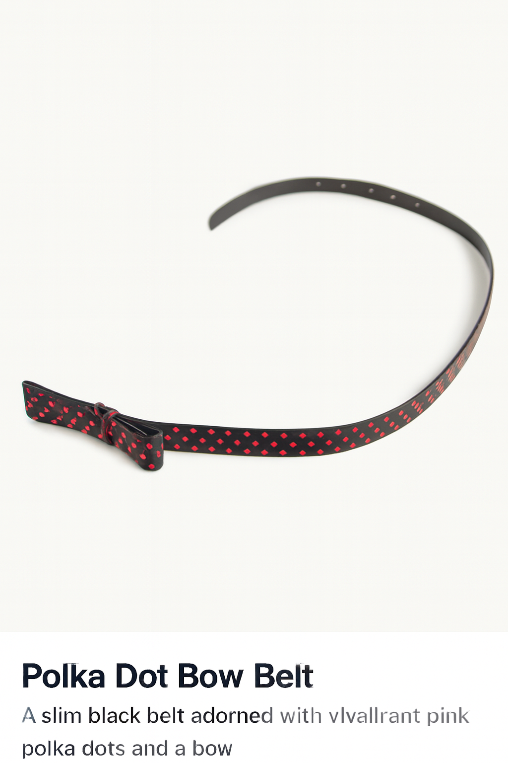 Polka Dot Bow Belt – Black & Red
