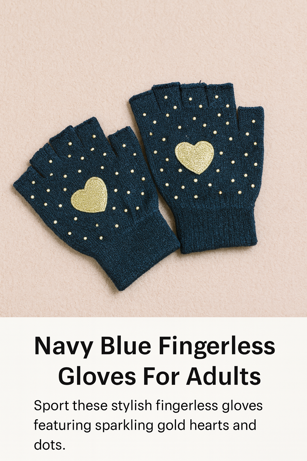 Midnight Heart Fingerless Gloves
