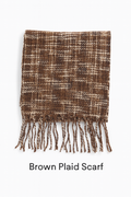 Heritage Plaid Fringe Scarf – Chestnut & Cranberry