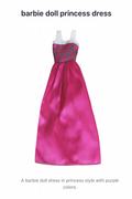 Barbie Princess Dress – Magenta Floral Elegance