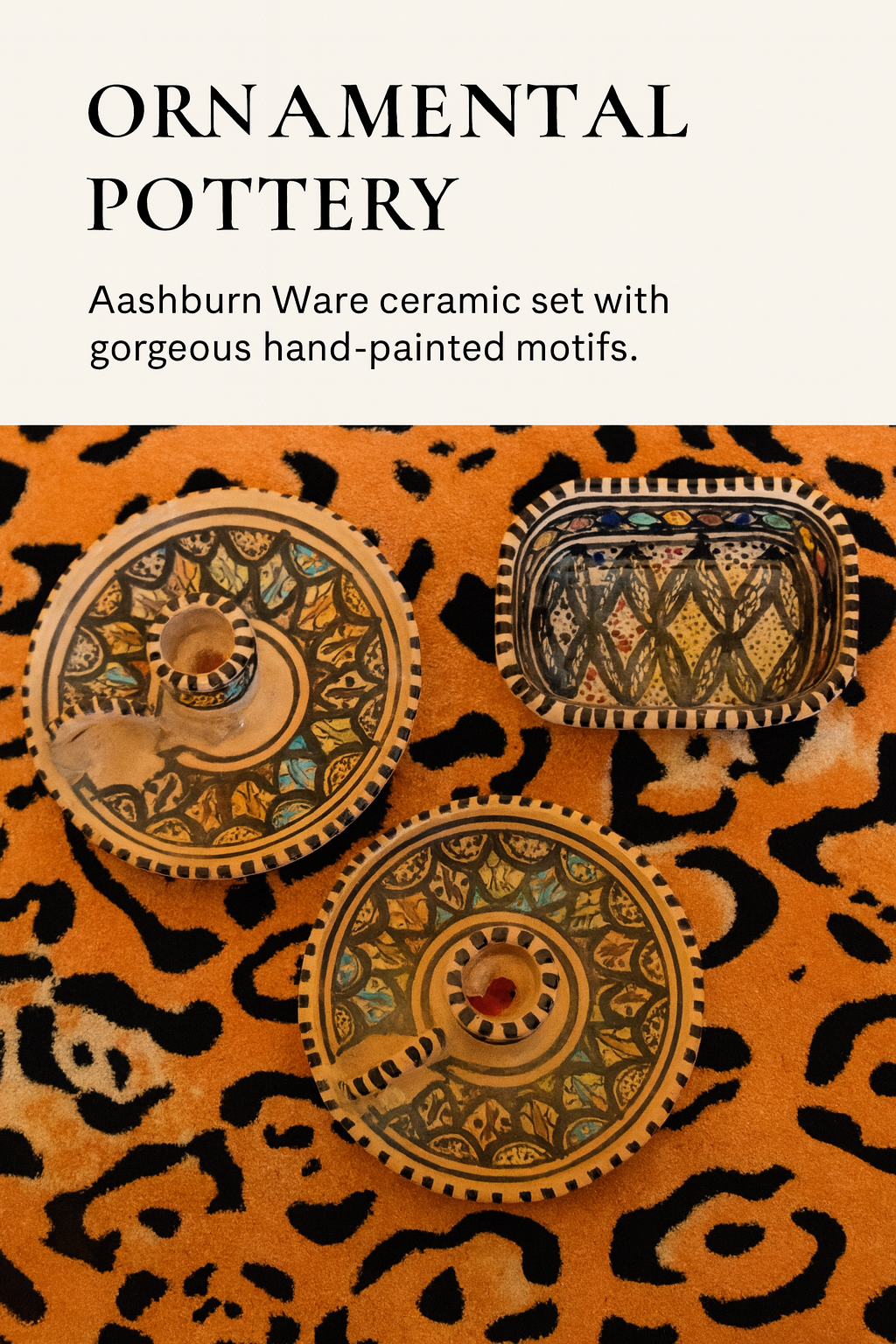Aashburn Ware Ceramic Trio – Hand-Painted Heritage Set