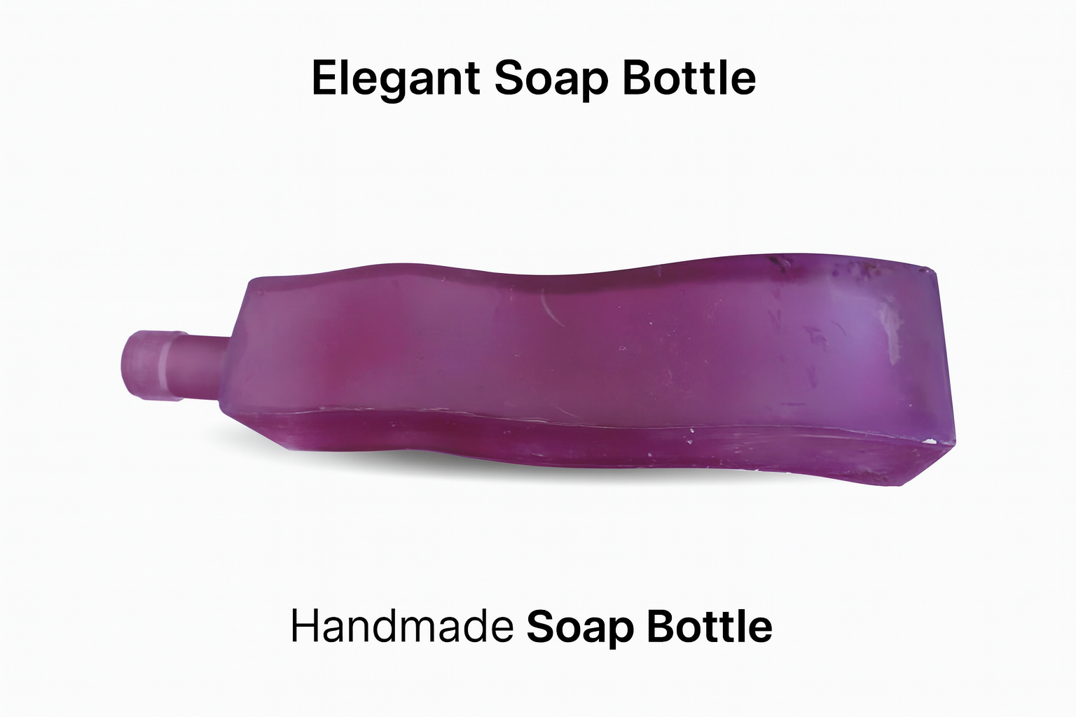 Elegant Violet Soap Bottle – Sculpted Minimalism