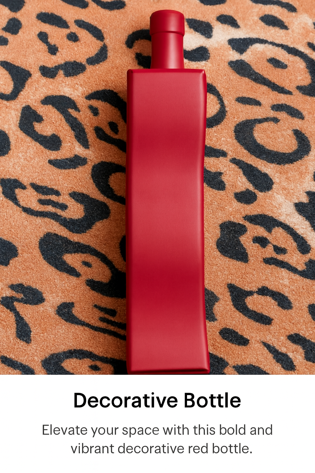 Bold Red Accent Bottle – Leopard Luxe Edition