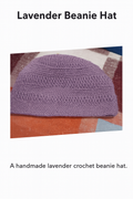 Lavender Crochet Beanie Hat