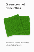 Dual-Stitch Green Crochet Swatch Set