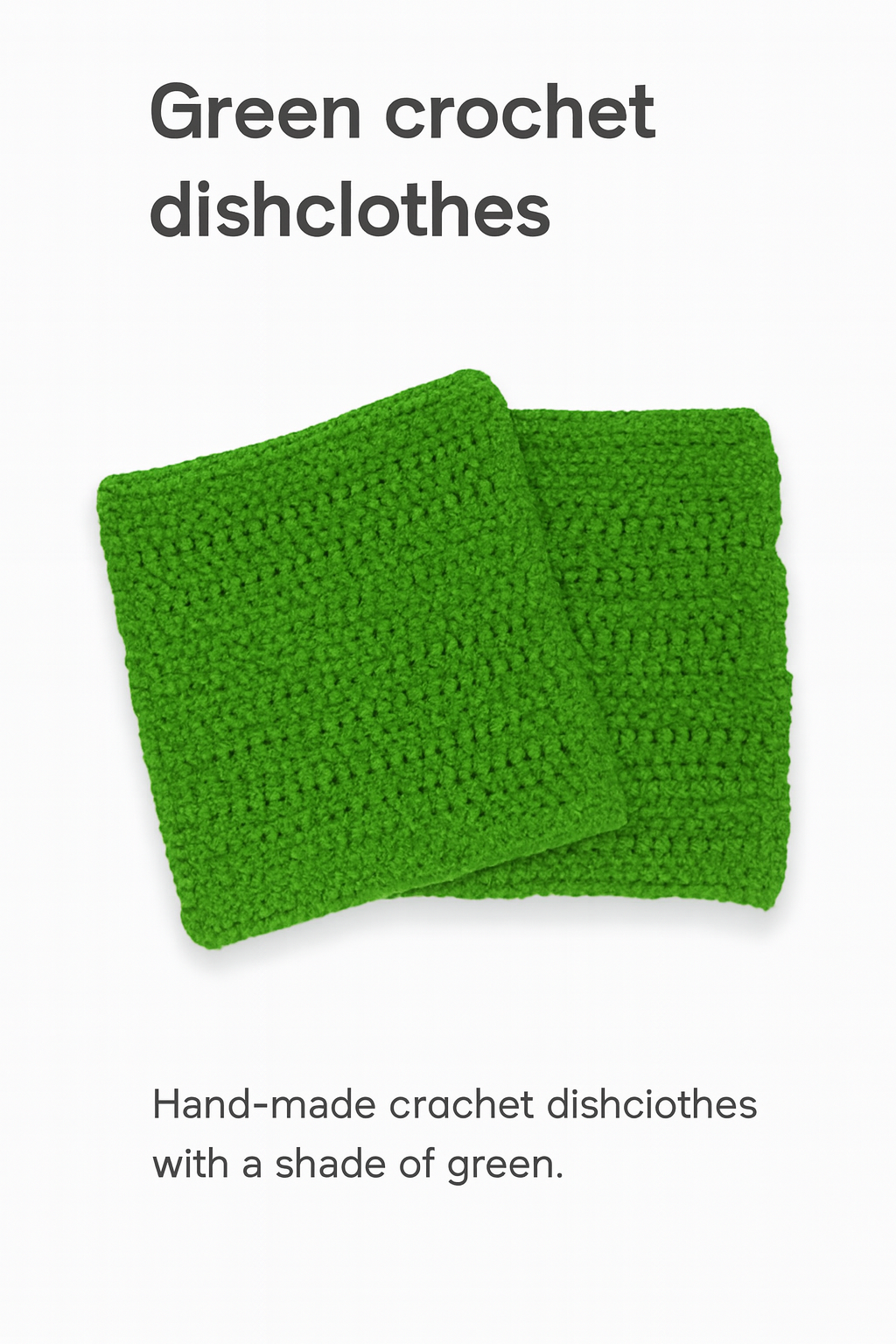Dual-Stitch Green Crochet Swatch Set