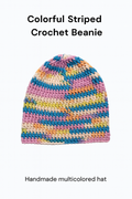 Colorful Striped Crochet Beanie