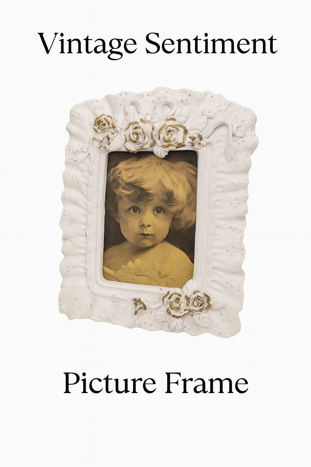 Vintage Rose Keepsake Frame – Childhood Portrait Edition