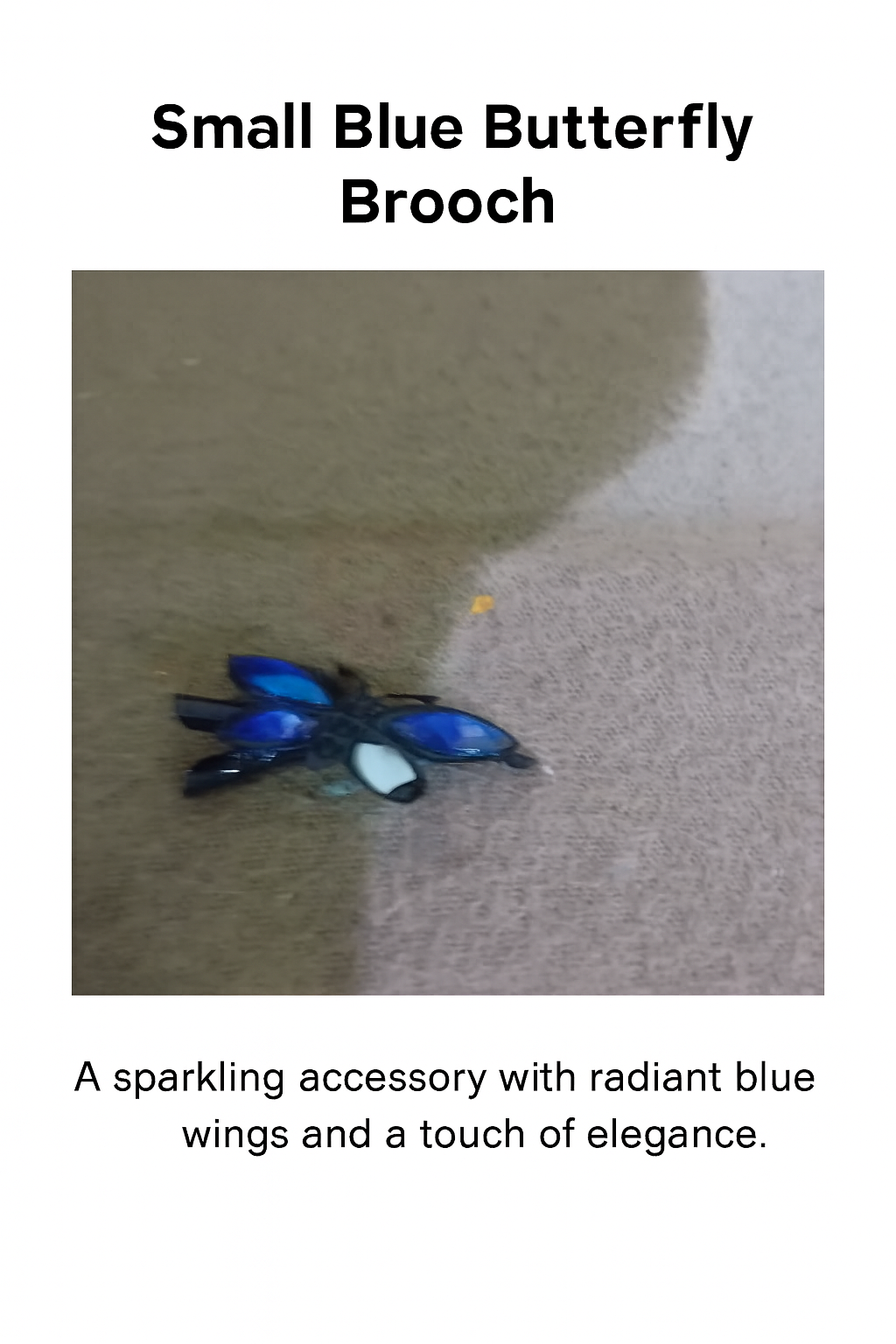 Small Blue Butterfly Brooch