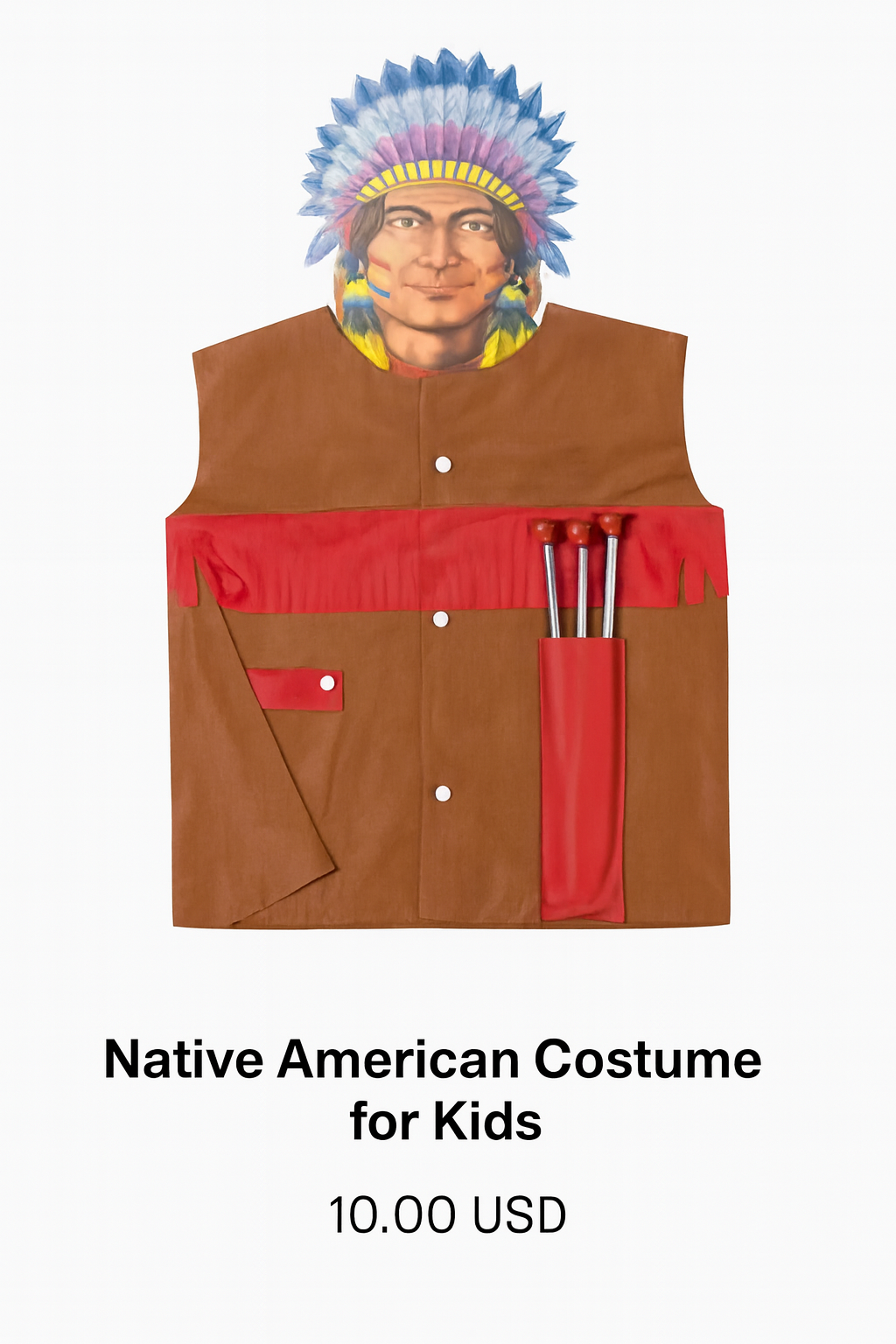 Adventure Play Set – Faux Leather Vest & Toy Arrows