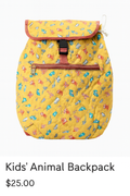 Sunny Safari Quilted Kids' Backpack