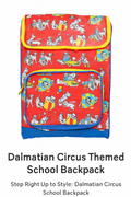 Dalmatian Circus Themed School Backpack