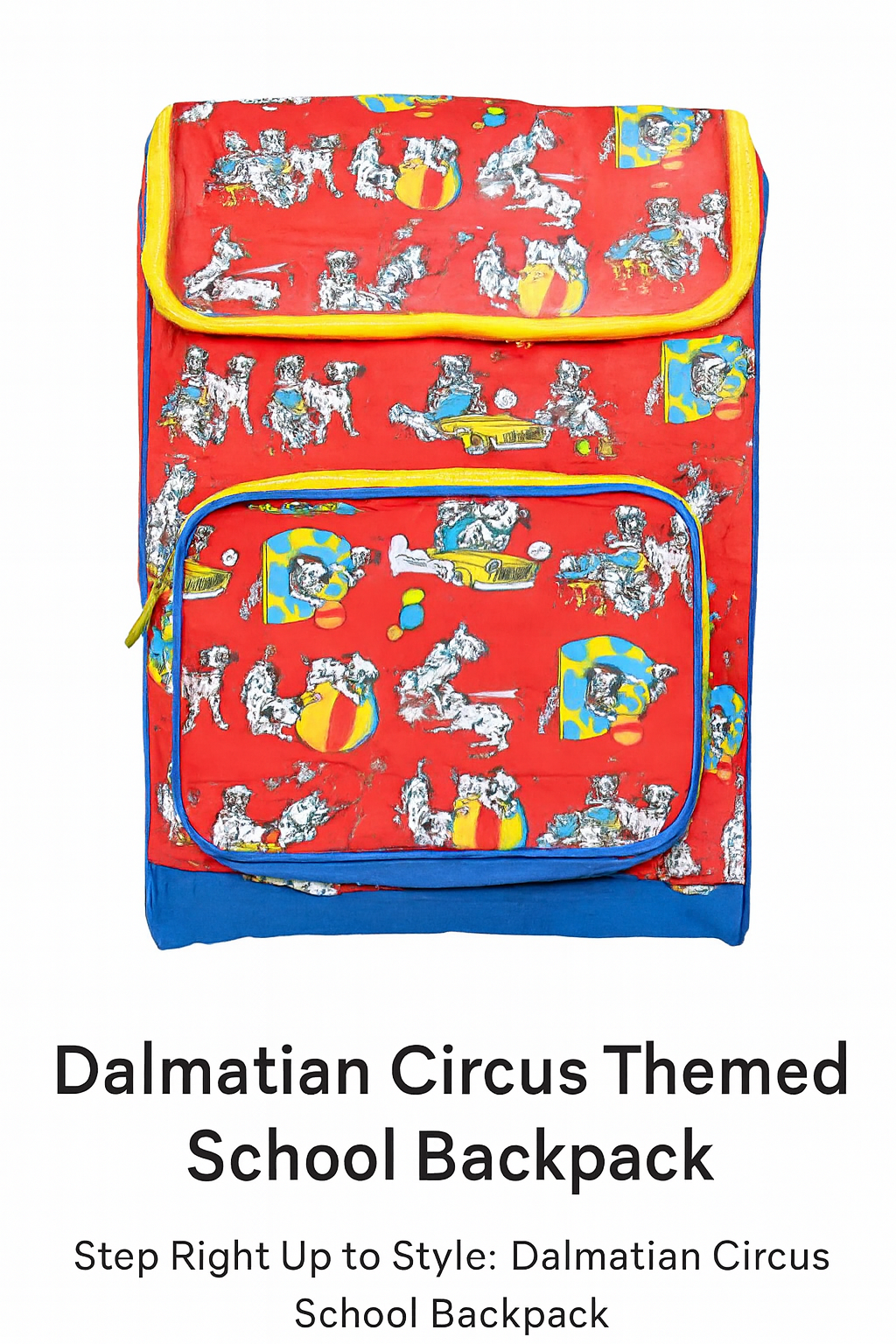 Dalmatian Circus Themed School Backpack