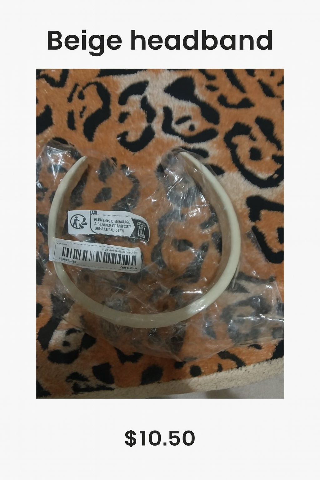 Crescent Comfort Headband – Soft Beige