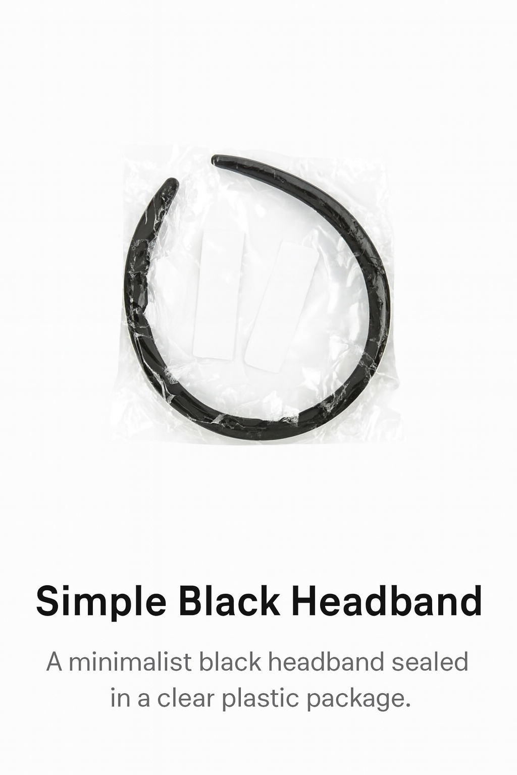 Midnight Crescent Horn Headband – Bold Black Statement