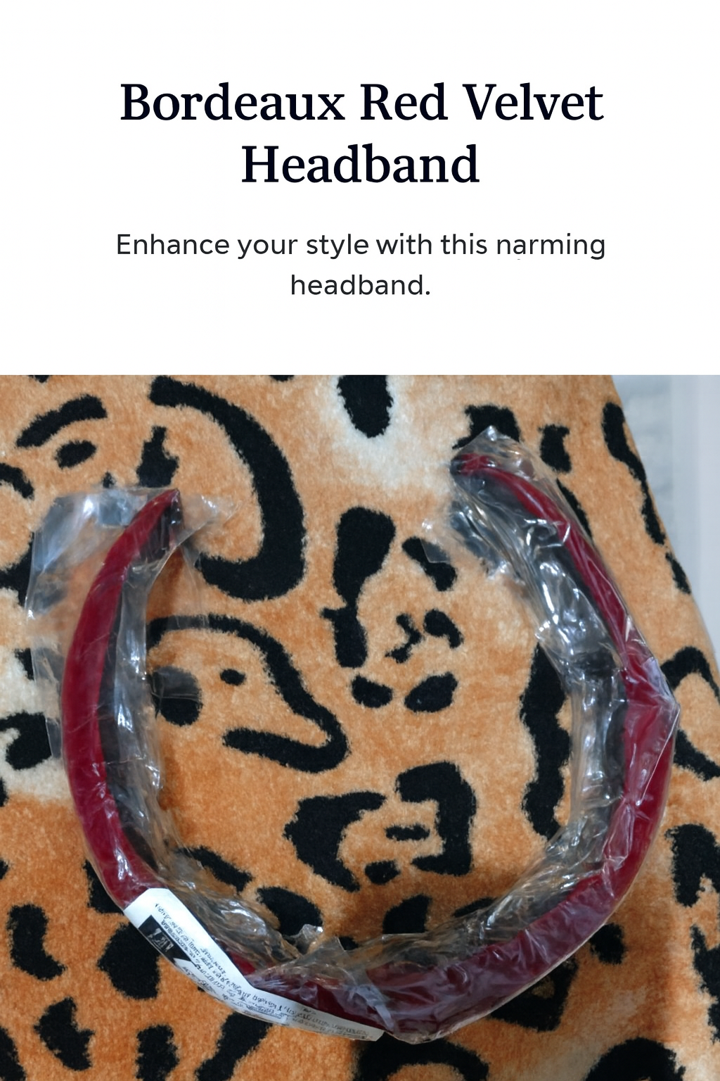 Bordeaux Red Velvet Headband