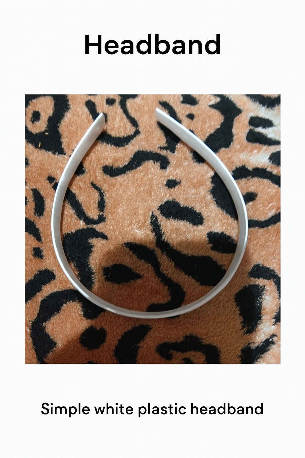 Minimalist White Plastic Headband