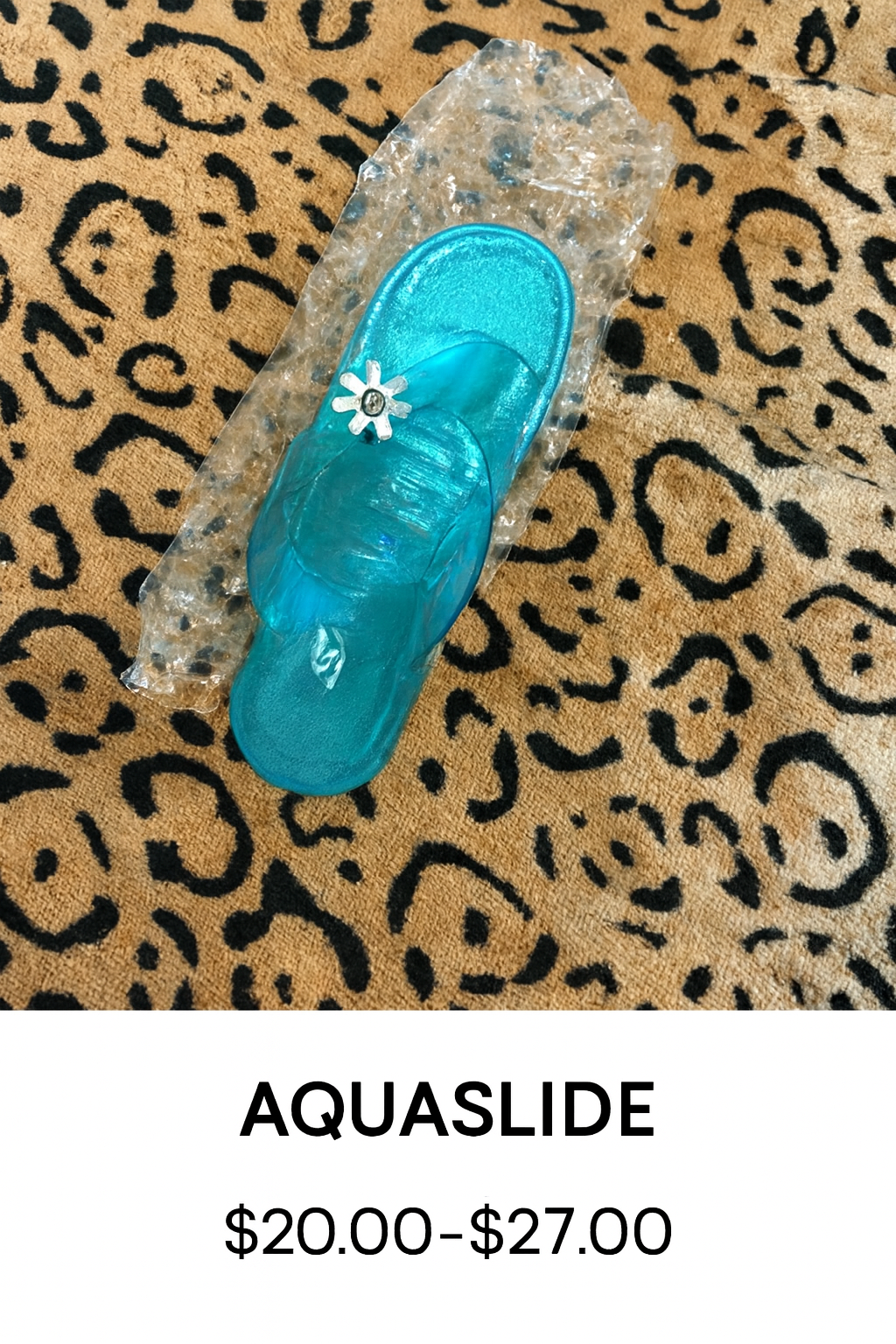 AQUASLIDE Turquoise Slipper – Crystal Bloom Edition