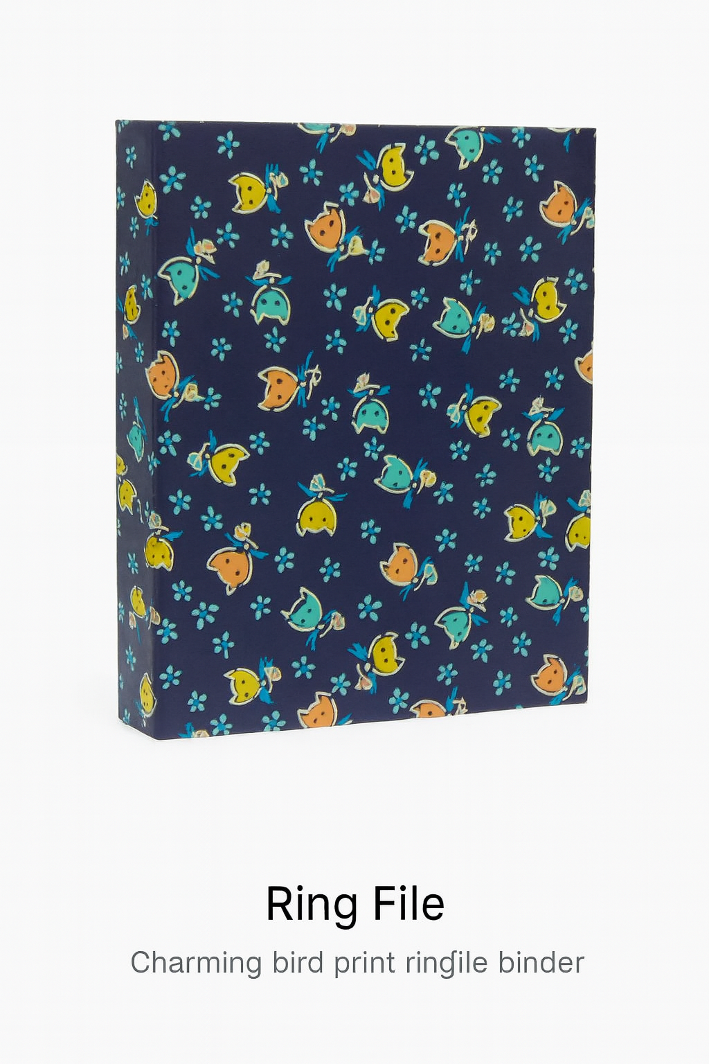Charming Cartoon Critters Ring File – Navy Blue