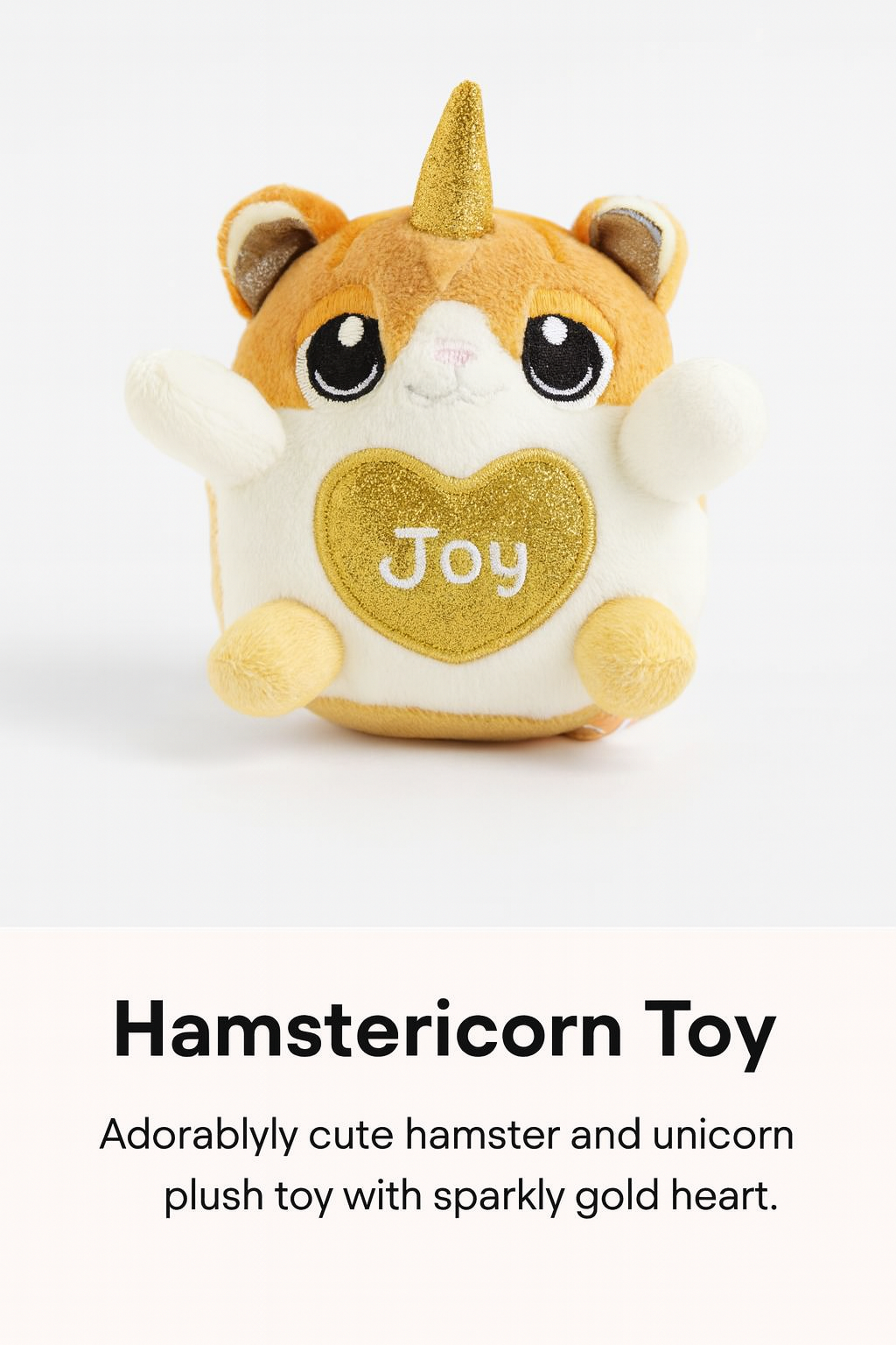 Golden Heart Hamstericorn Plush