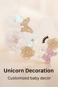 Floral Unicorn Wall Decor – Pastel Nursery Accent