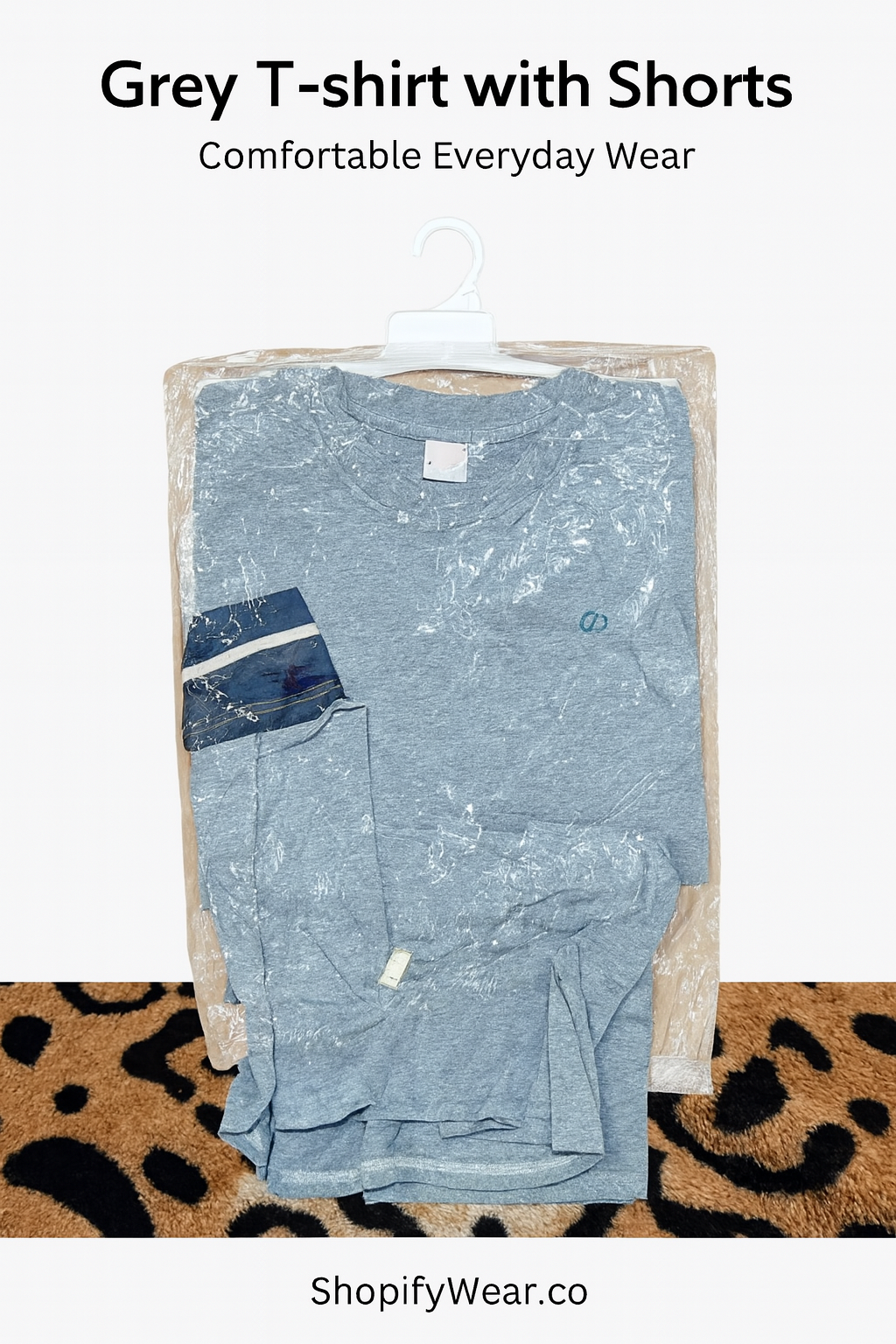 Grey T-Shirt & Shorts Set – Packaged
