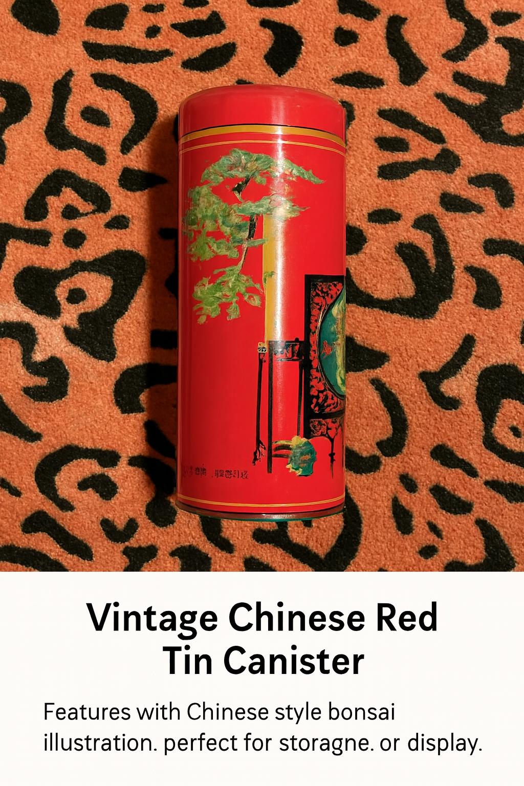 Premium Red Tea Canister – Traditional Chinese Design