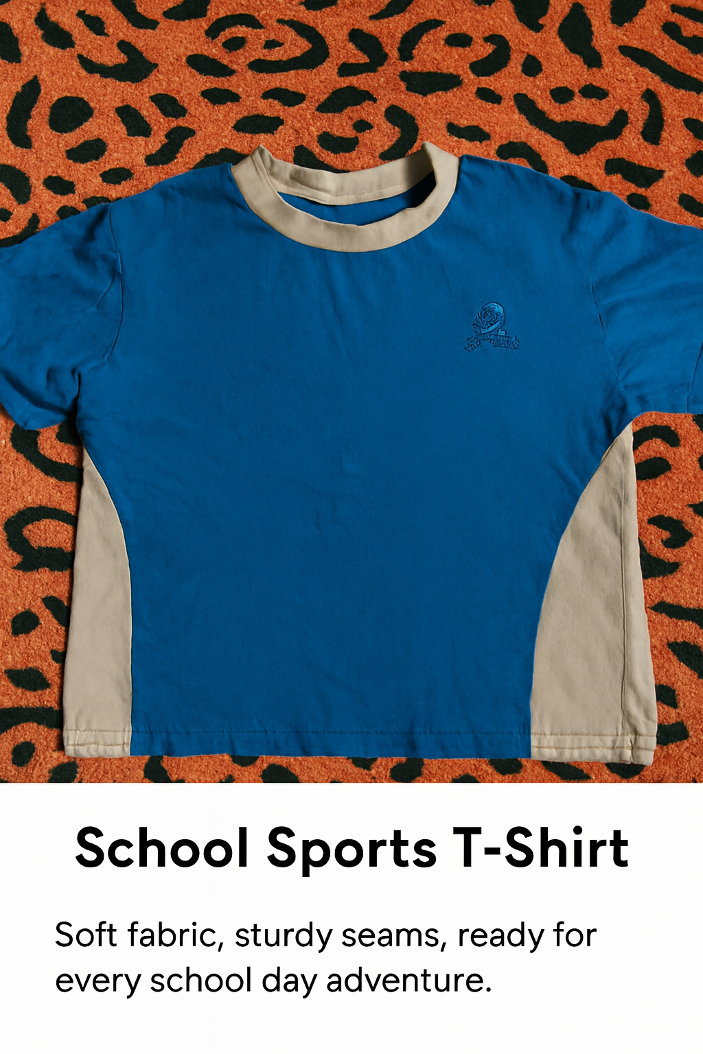 School Sports T-Shirt – Blue & White