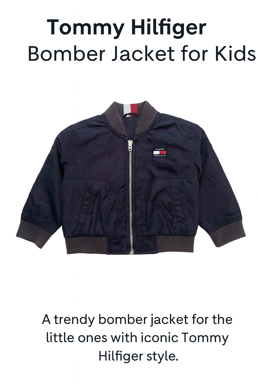 Tommy Hilfiger Kids’ Bomber Jacket – Navy