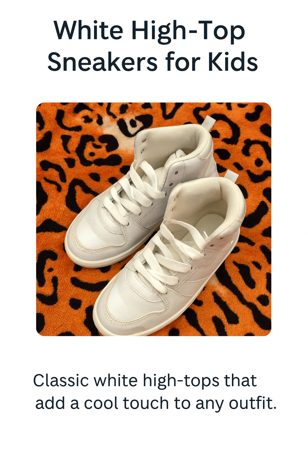 White High-Top Sneakers for Kids