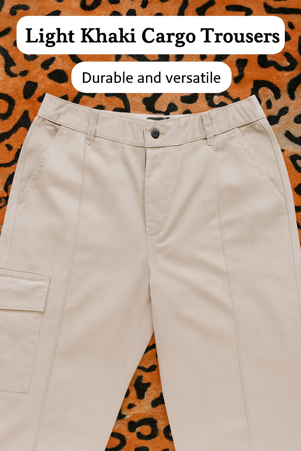 Light Khaki Cargo Trousers