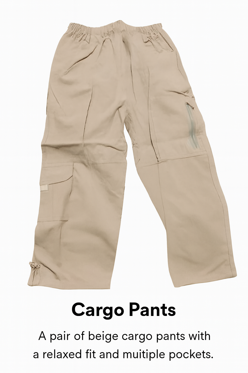 Lightweight Beige Cargo Pants – Everyday Comfort Fit