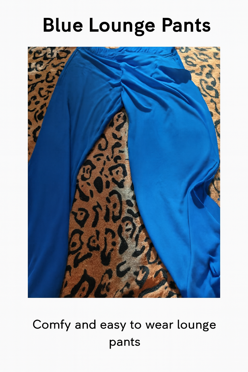 Vibrant Blue Relaxed‑Fit Lounge Pants